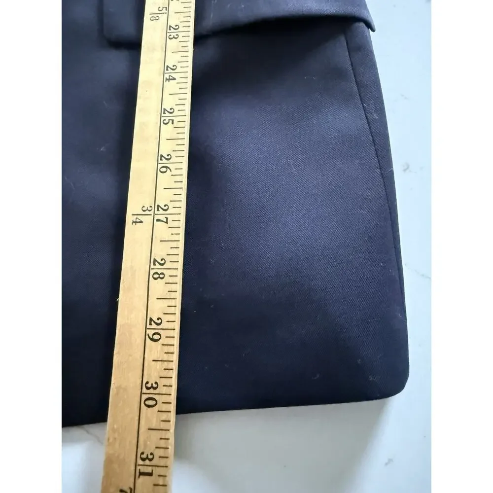 Hart Schaffner Marx Sport Coat Navy Blue Blazer Jacket Classic Single Breasted